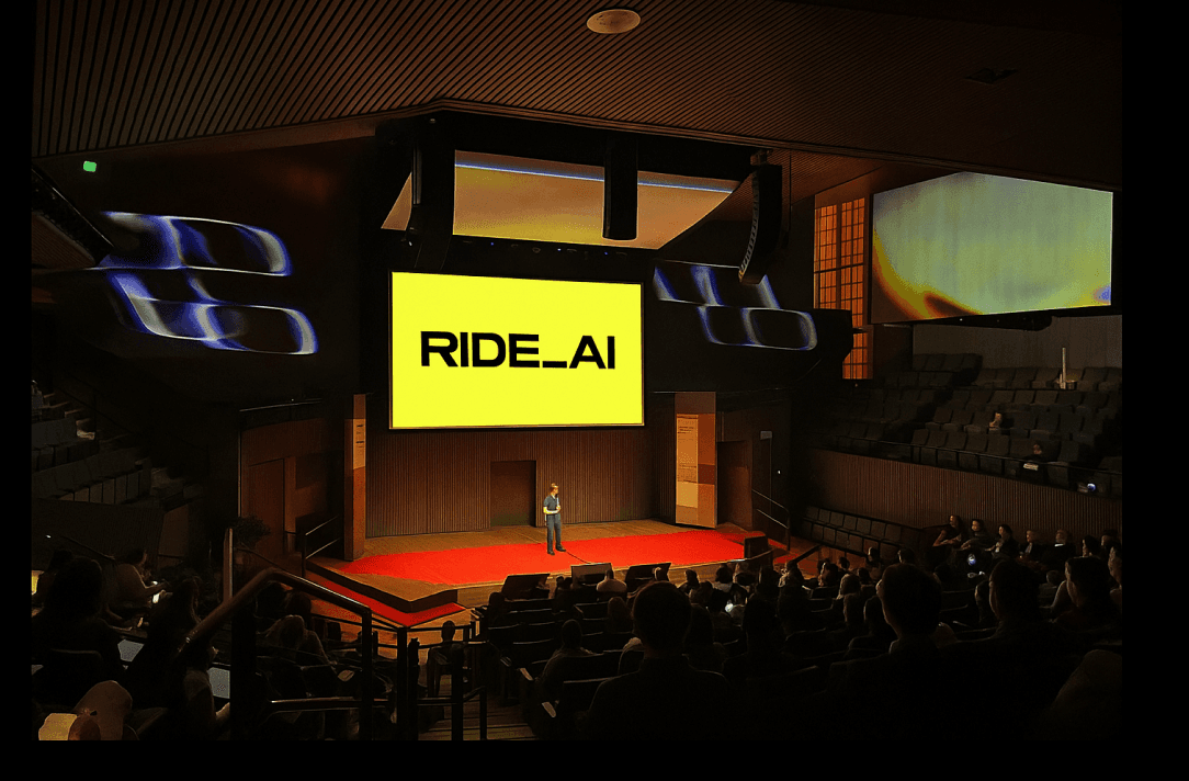 RIDE AI conference stage setup at SFJAZZ Center